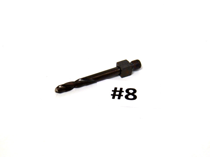 USA Made Long #8 (.1990) Cobalt Threaded Drill Bit 1/4-28
