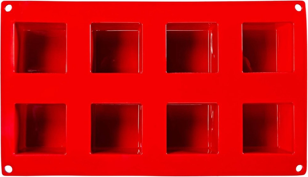 2 x Fat Daddio's Silicone Bakeware 8-Cavity Cube, 4.27 oz.