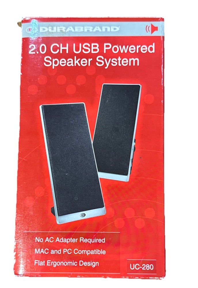 DURABRAND 2.0 CH USB POWERED SPEAKER SYSTEM