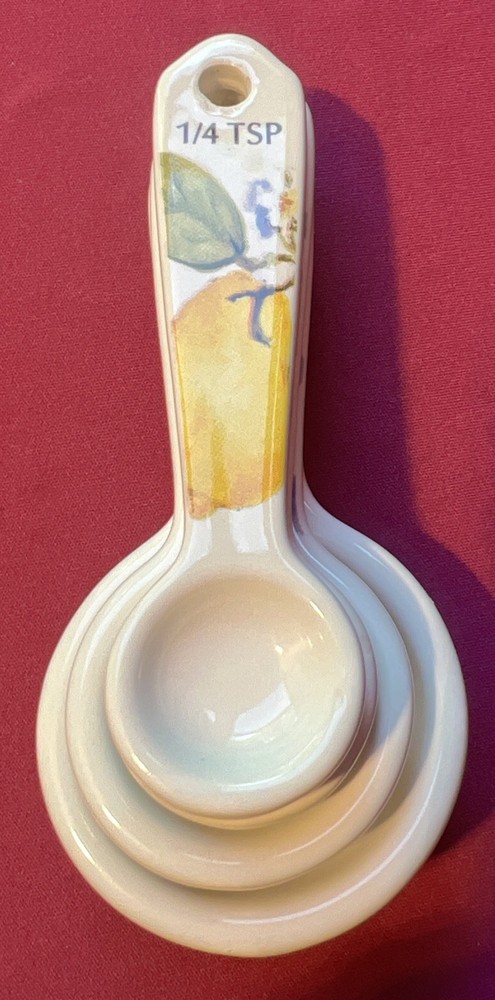 Lang Lemon Grove Earthenware Measuring Spoons Susan Winget