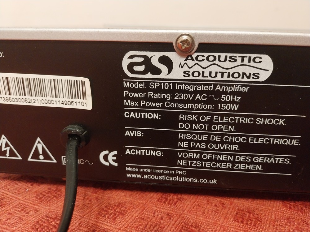 Acoustic Solutions SP101 hifi amplifier separate, working [DG]