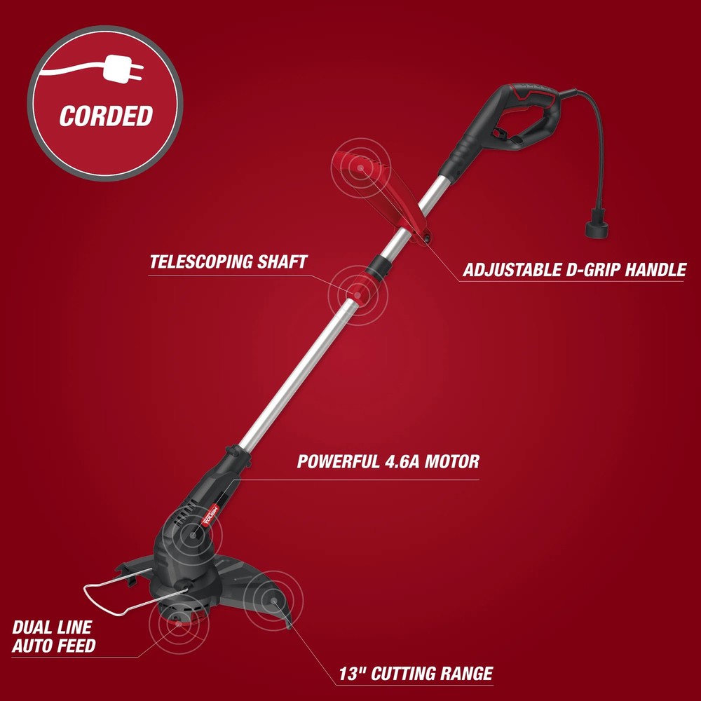 Hyper Tough 13" 4.6-Amp Electric Corded String Trimmer