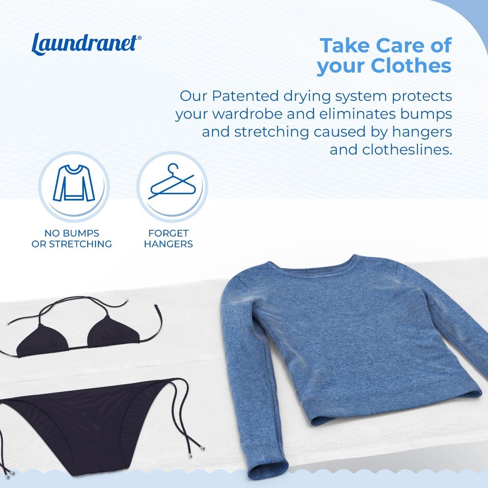 Retractable Clothes Drying Rack - Flat Hanging Mesh Drying for Delicate Cloth...