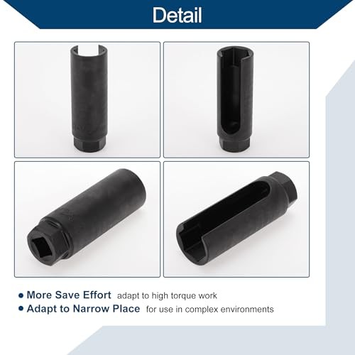 Oxygen Sensor Socket O2 Sensor Removal Tool for Most Car with Side Wire Cutout