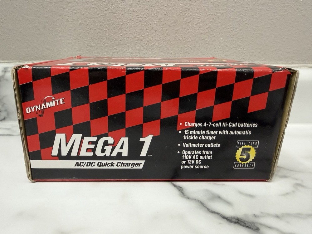 Dynamite Mega 1 AC/DC Quick Charger for 4-7 Cell Ni-Cad Batteries Untested