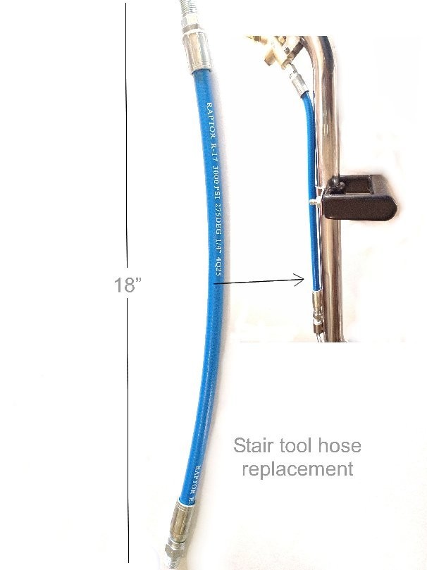 Carpet Cleaning Stair tool SHORT HOSE REPLACEMENT