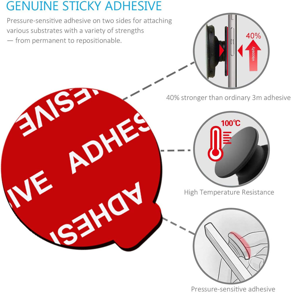 8 Pack Replacement Adhesive Pads for Pop Expanding Phone Stand and Socket