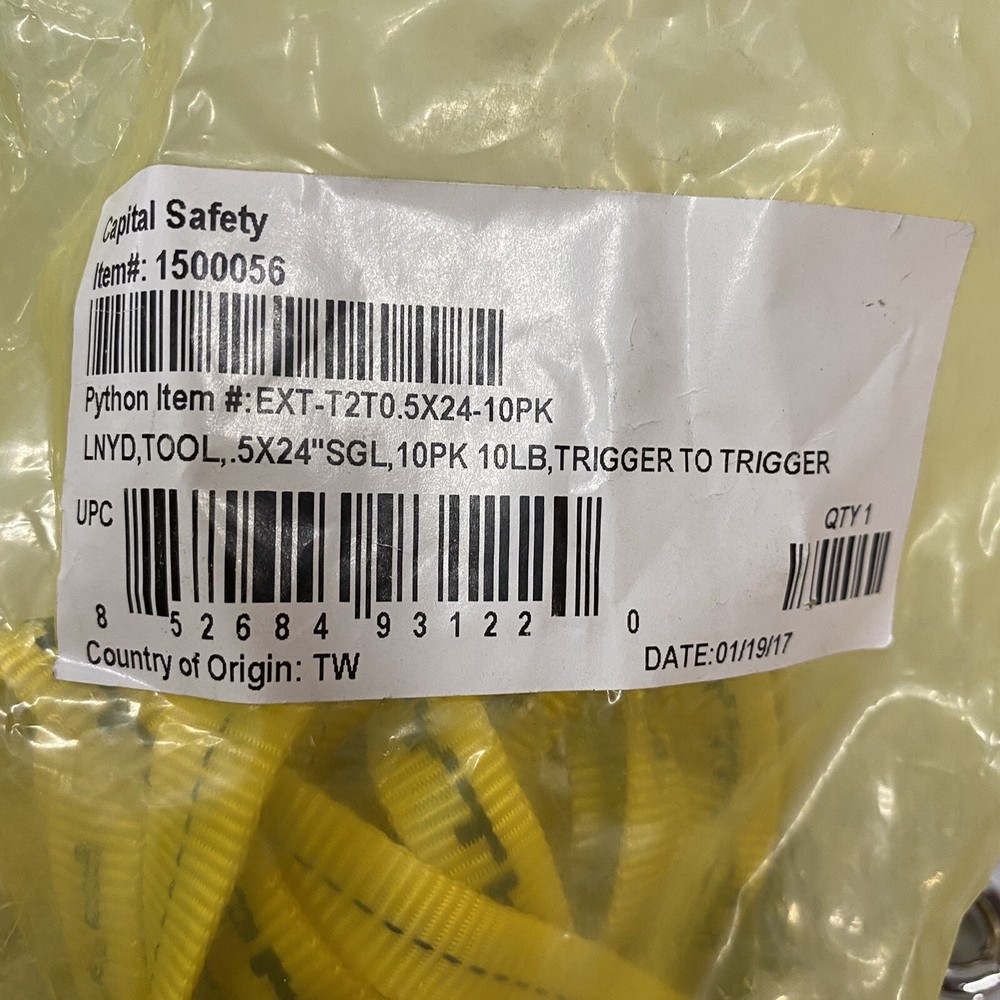 PYTHON SAFETY 1500056 TRIGGER 2 TRIGGER TOOL LANYARD .5" X 24". (T)