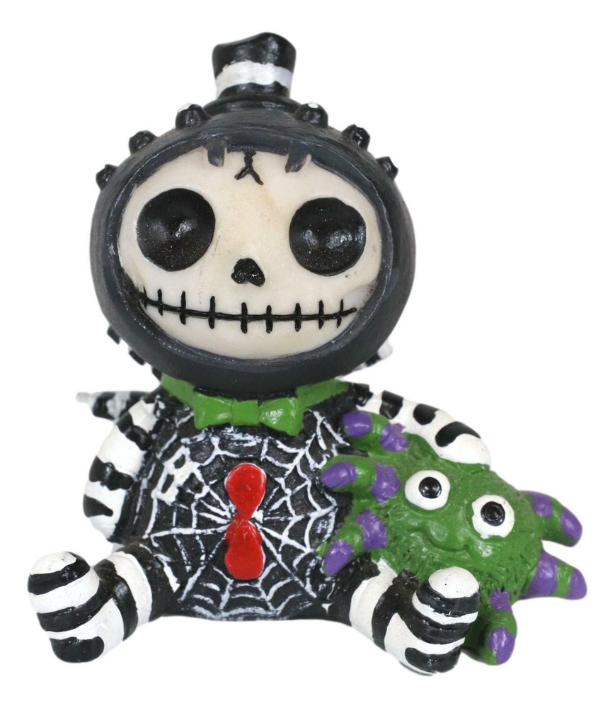 Ebros Furrybones Black Itsy Bitsy Webster Spider Skeleton Small Figurine
