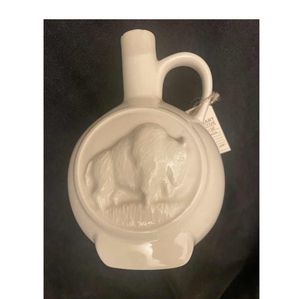 White Bison bourbon decanter empty Rare Red