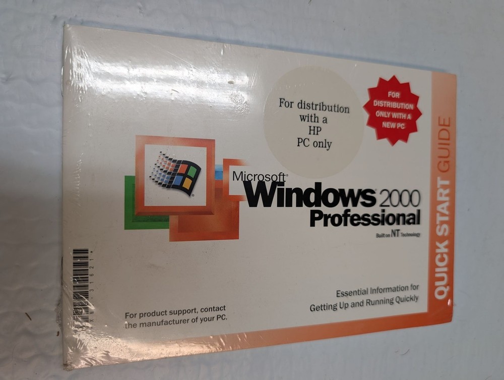Microsoft Windows 2000 Professional Quick Start Guide Built-in NT SEALED