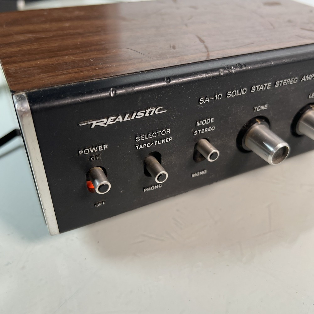 Realistic SA-10 Solid State Stereo Amplifier Model 31-1982a Untested