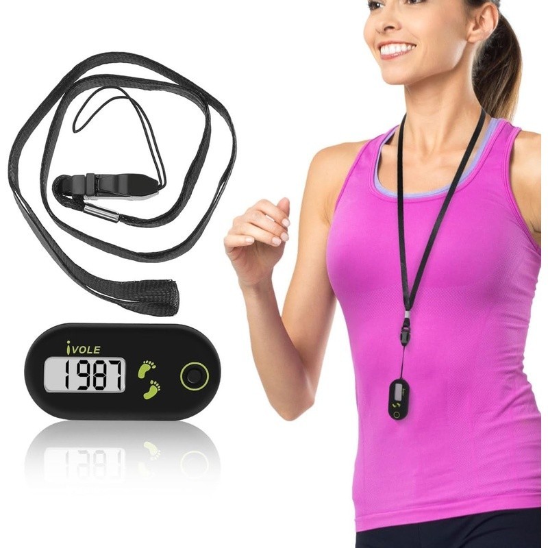 3D Electronic Pedometer Compact Lightweight Accurate Step Tracker Fitness Tool