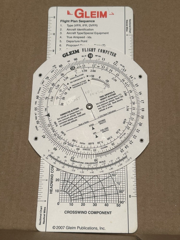 Gleim Flight Plan Sequence - Flight Computer.  2007 Gleim Publications.