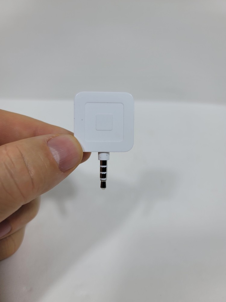 Square Magstripe Credit Debit Card Reader For Android iPhone 3.5mm Jack White