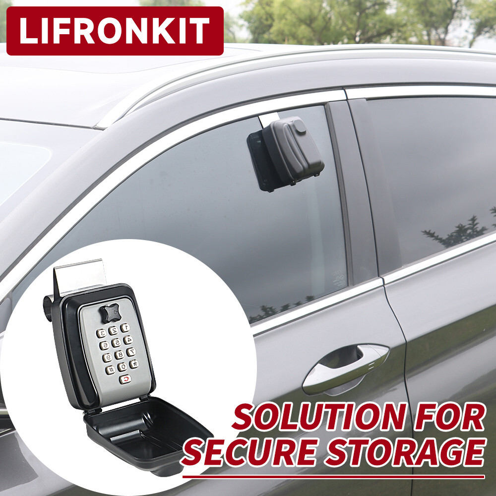 Metal Window Mount Lockbox Keysafe Sturdy Waterproof Large Capacity Lock Box