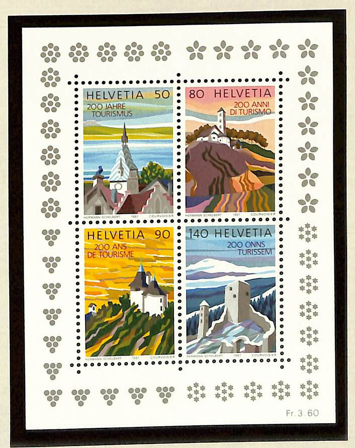 Switzerland, Postage Stamp, #816a Mint NH, 1987 Tourism (BE)
