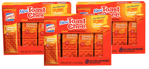 Lance Toast Chee Cheddar Cheese Sandwich Crackers 3 Pack