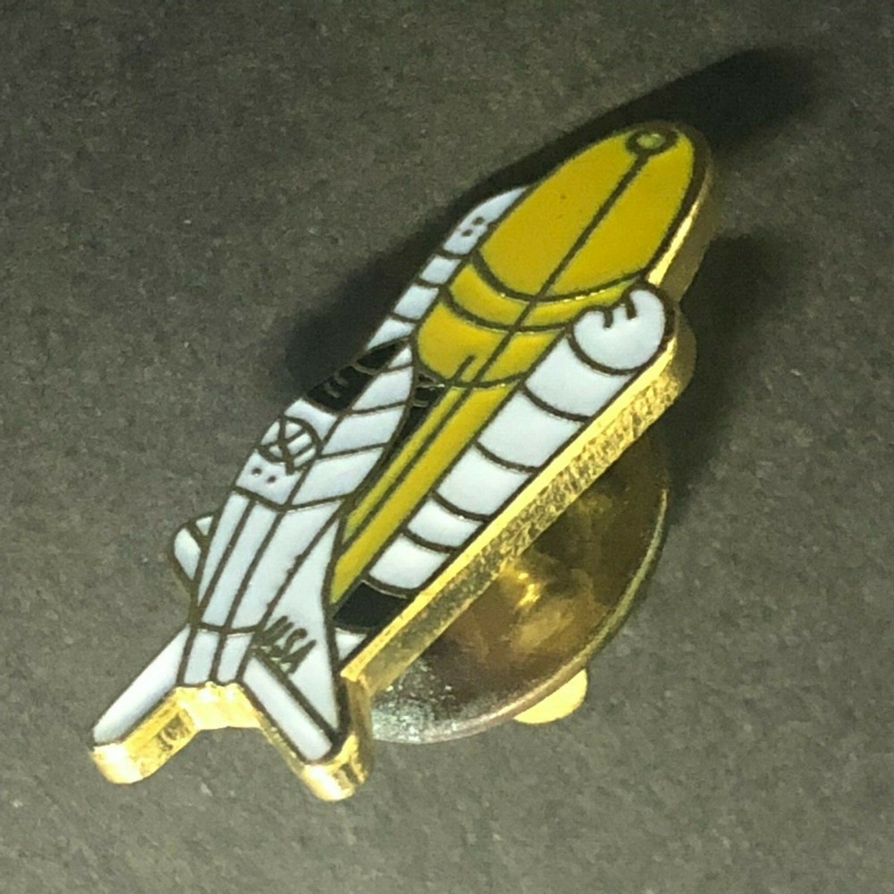 Official NASA Shuttle with Boosters Enamel Lapel Pin