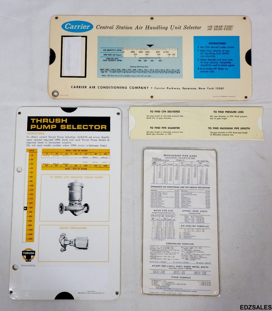 Vintage Engineer Pipe Construction Handbooks Slide Charts