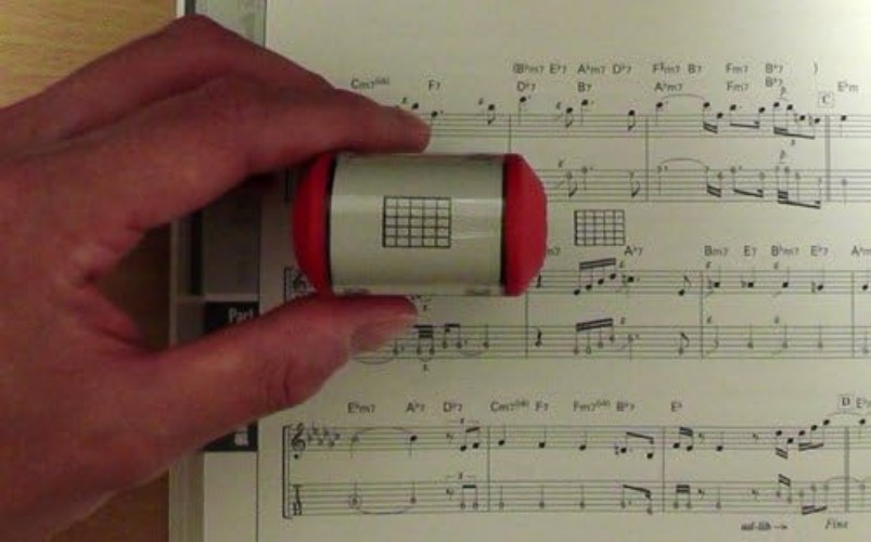 Mini Guitar Stamp Inkpad Combo - Portable & Compact