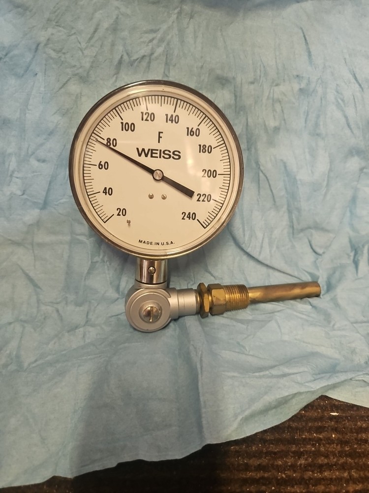 Thermometer Industrial Weiss Glass. Multi Position