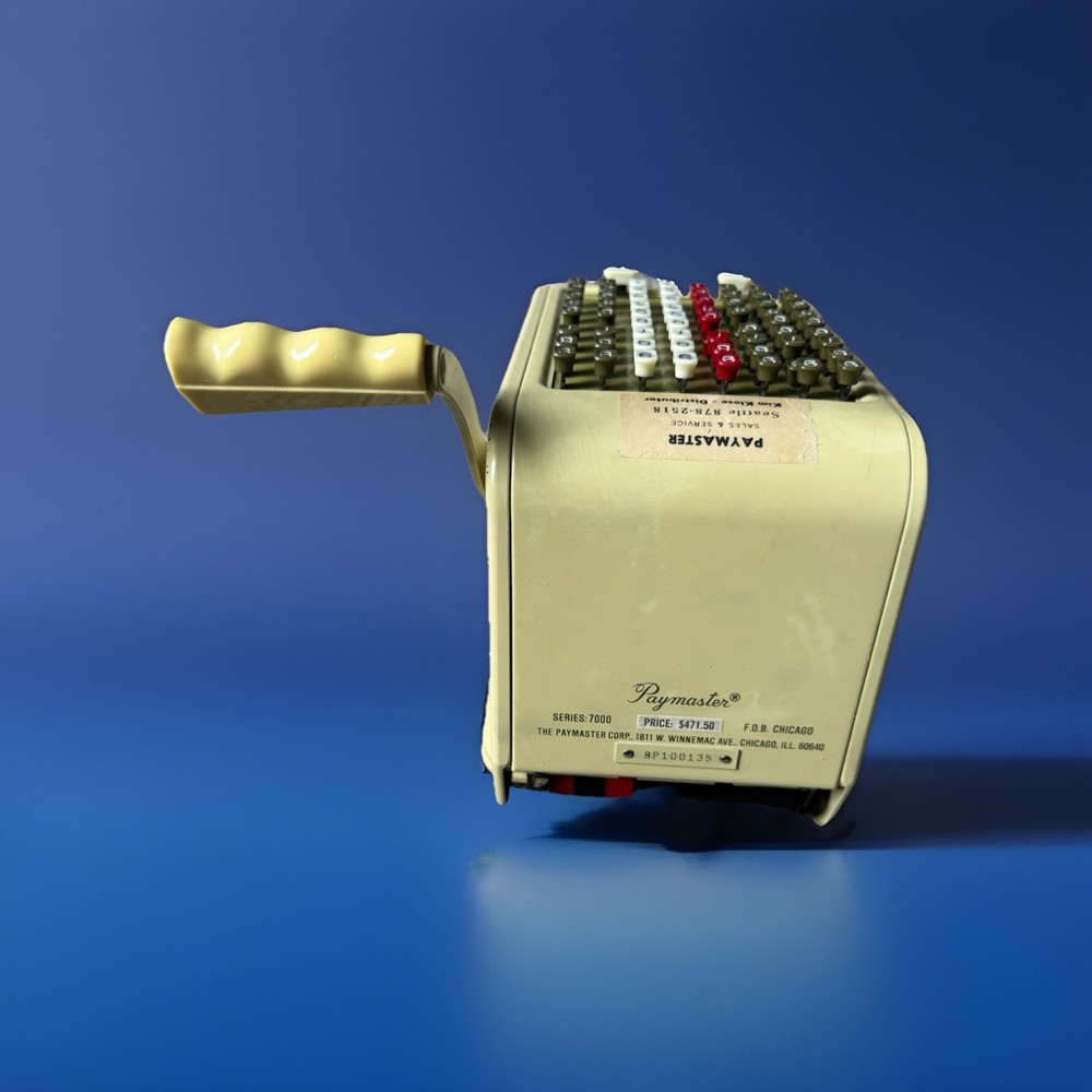 VINTAGE Paymaster Check Writer Series 7000 -NO KEY- TESTED WORKING