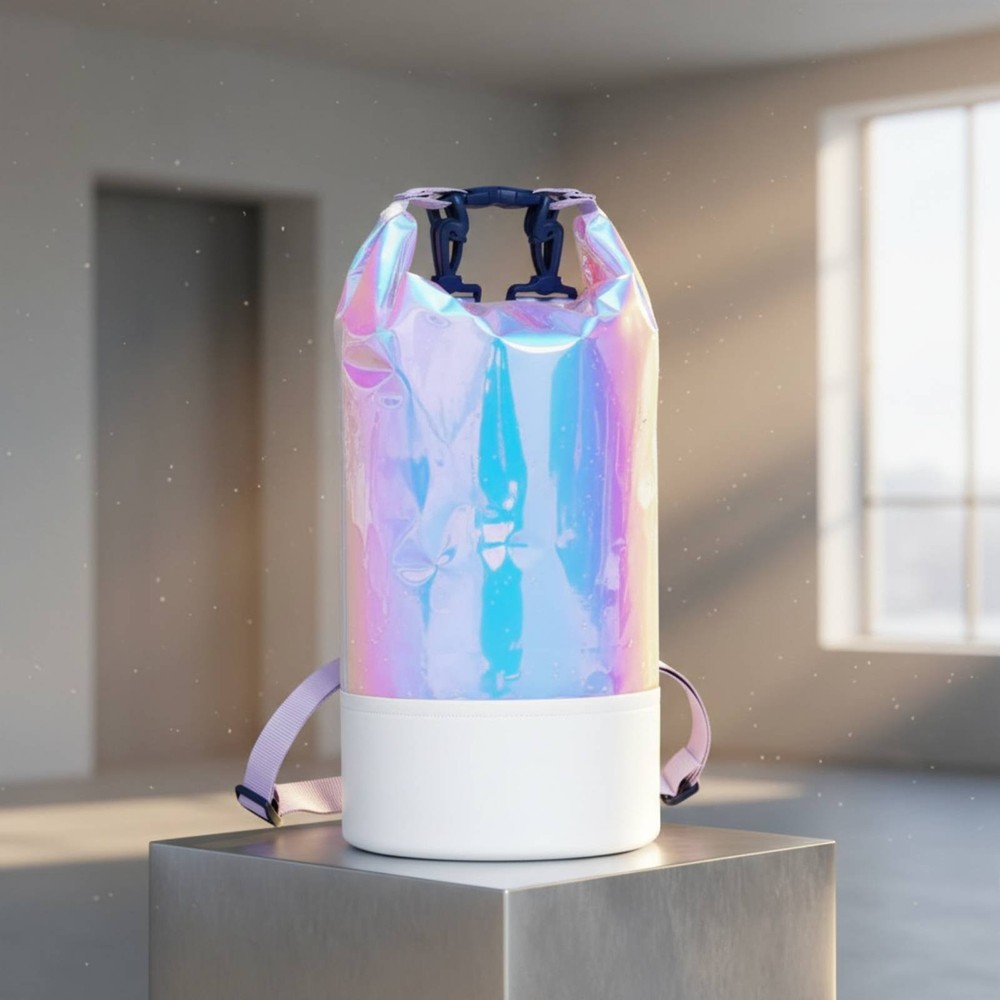 Iridescent Waterproof Pail Bag Multi-Functional Roll Top Waterproof Pack