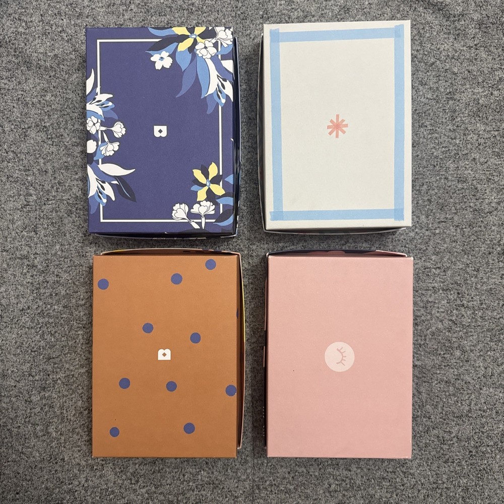 Four Empty Birchboxes for Storage or Crafting