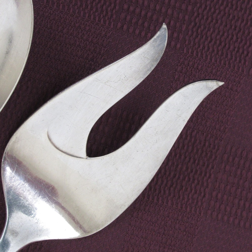 Holmes & Edwards Rhythmic serving spoons fork silverplate flatware utensils