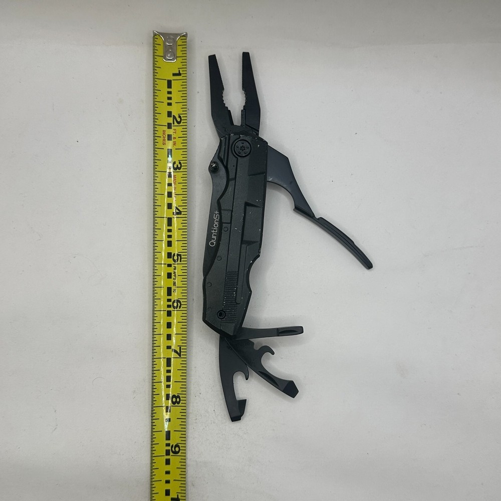 QuntionSt Pocket Knife Multitool Lock Screwdriver Camping Fold 7"