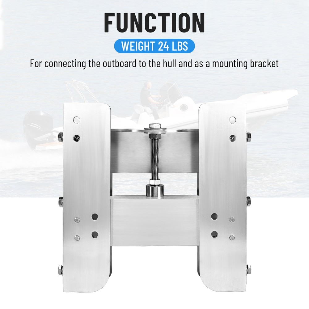 Outboard Motor Jack Plate & Support Plate & Bolt Set for Top+Lower Support Bolt