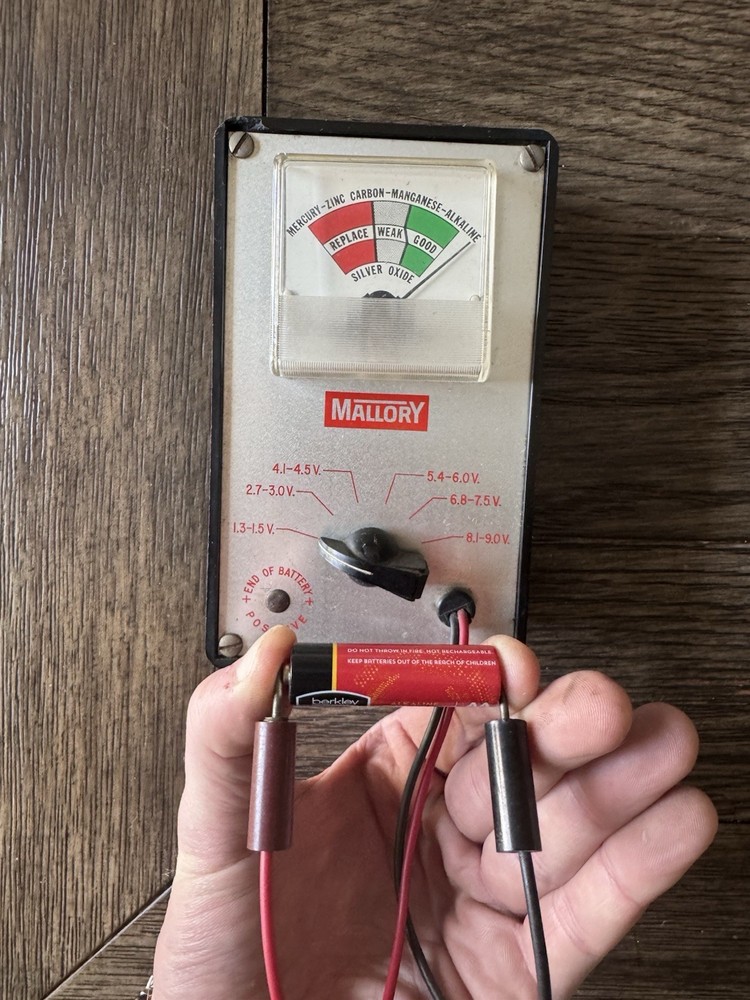 Vintage Mallory Battery Tester – Tested & Working