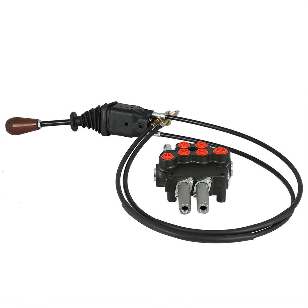 2 Spool Remote Control Cable Joystick 80L/m 21gpm P80 Multi-Way Reversing Valve