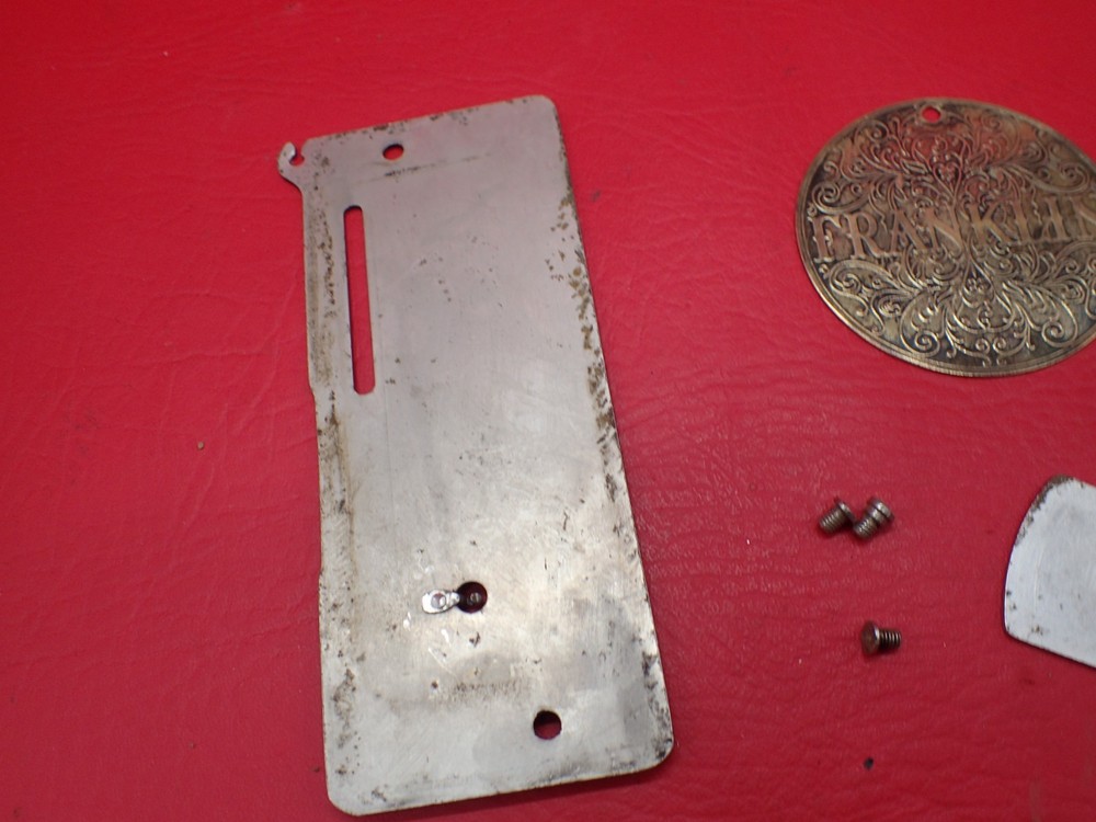 Vintage Franklin Sewing Machine Bobbin Needle Front & BRASS Side Plates
