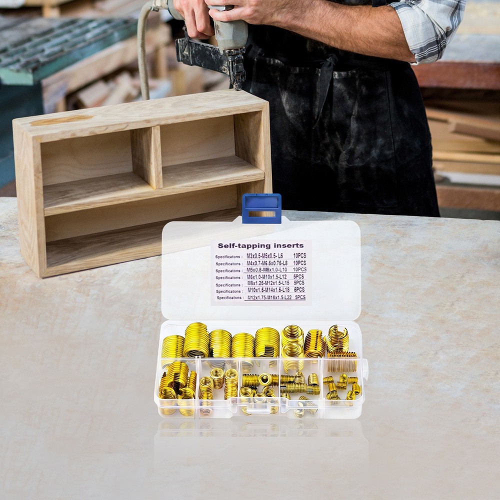 50Pcs Self Tapping Thread Inserts, Self Tapping Thread Inserts Set