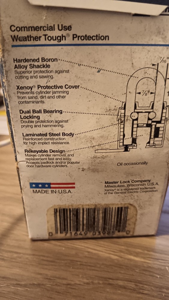 Master Lock ProSeries 6127 Padlock 6127KA ONE PADLOCK with TWO KEYS