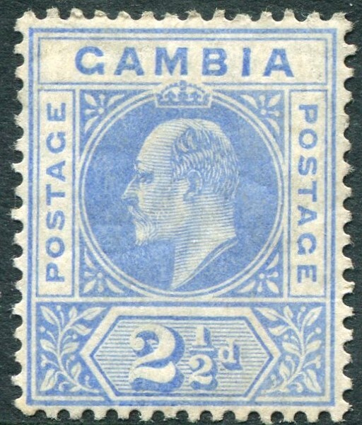 GAMBIA-1904-06 2½d Bright Blue Sg 60 MOUNTED MINT