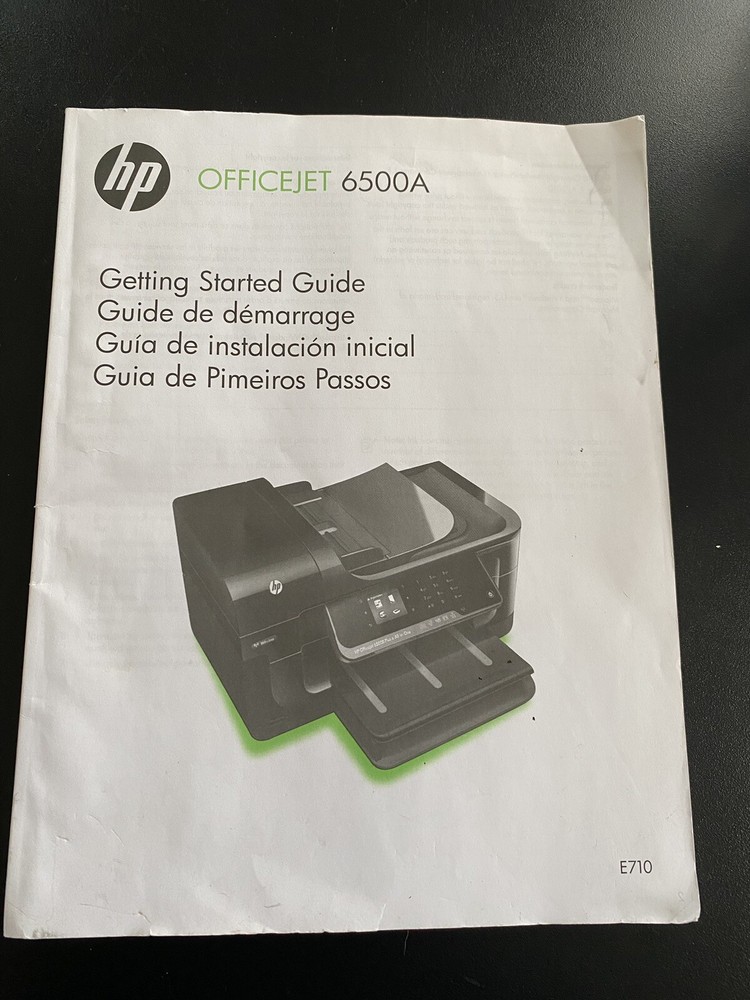 HP Officejet 6500A "Getting Started Guide" Instruction Booklet