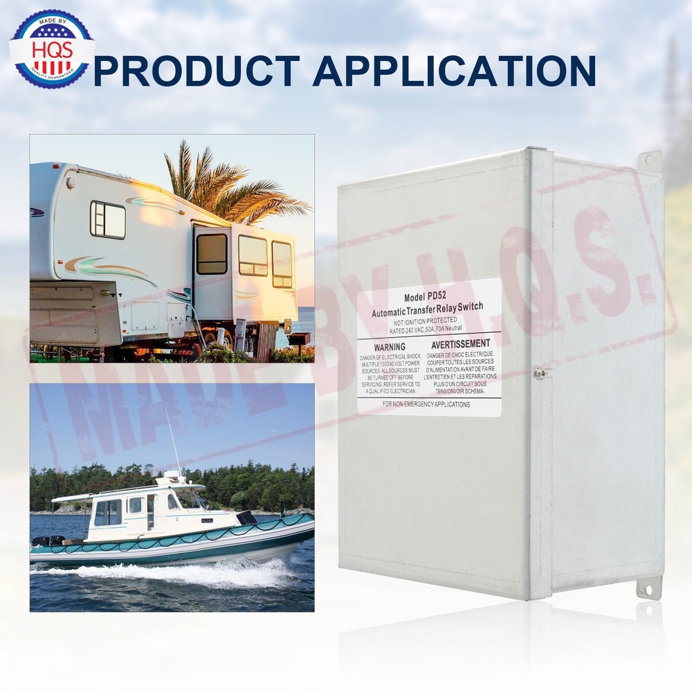 50 Amp Automatic Transfer Switch RV Transfer Switch, Applied For RV, Speedboats