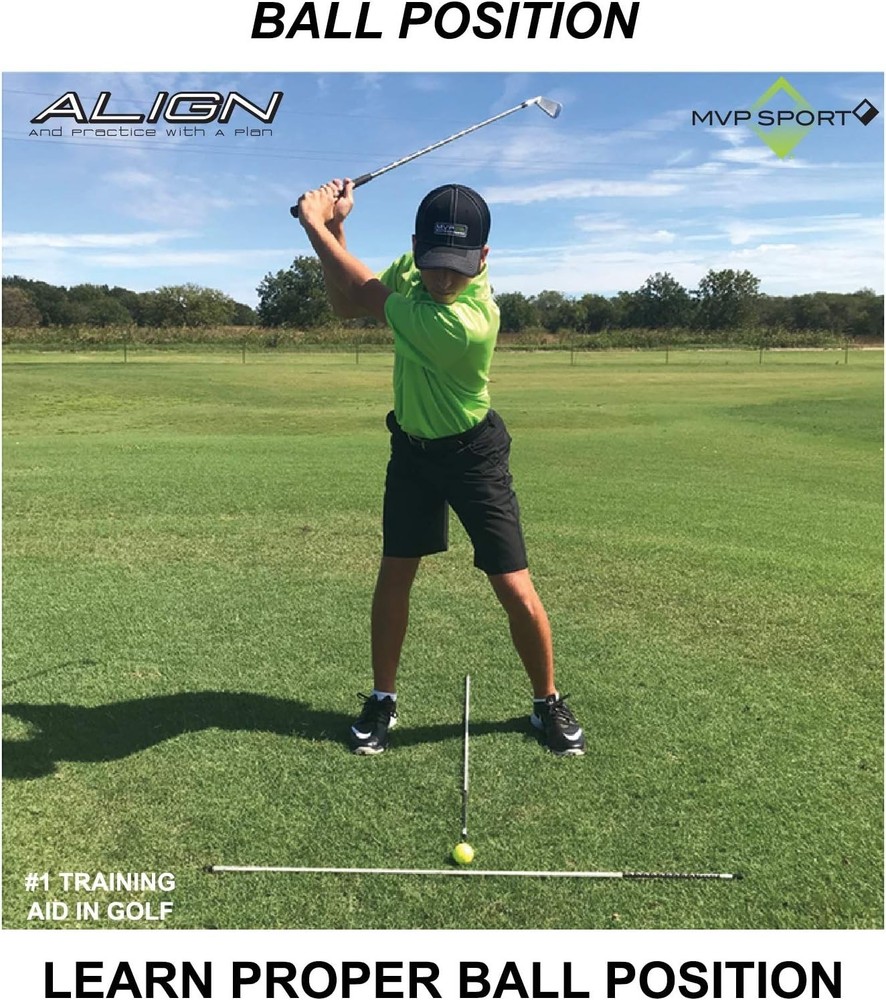 Golf Swing Alignment Sticks 2-Pack - Lightweight
