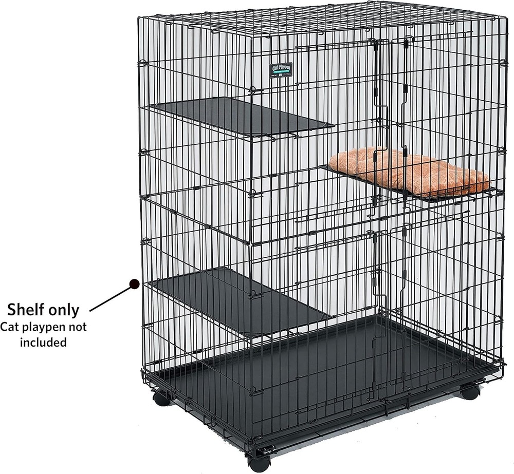 Replacement cat shelf for pet playpen and cage