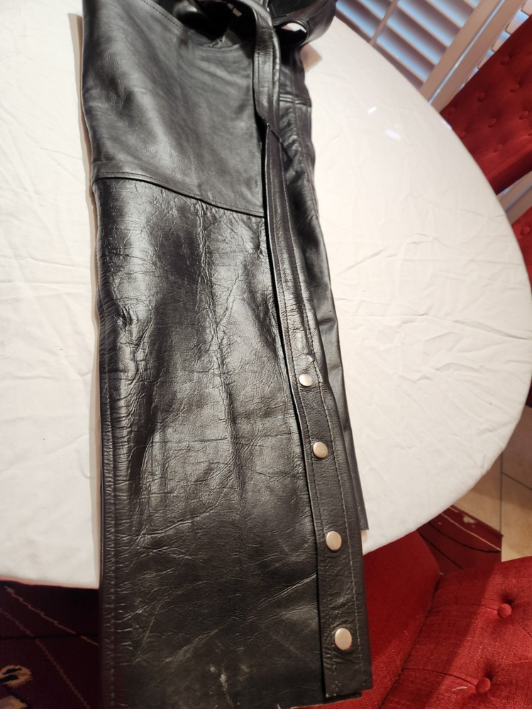Vintage 100% Leather Motorcycle Chaps