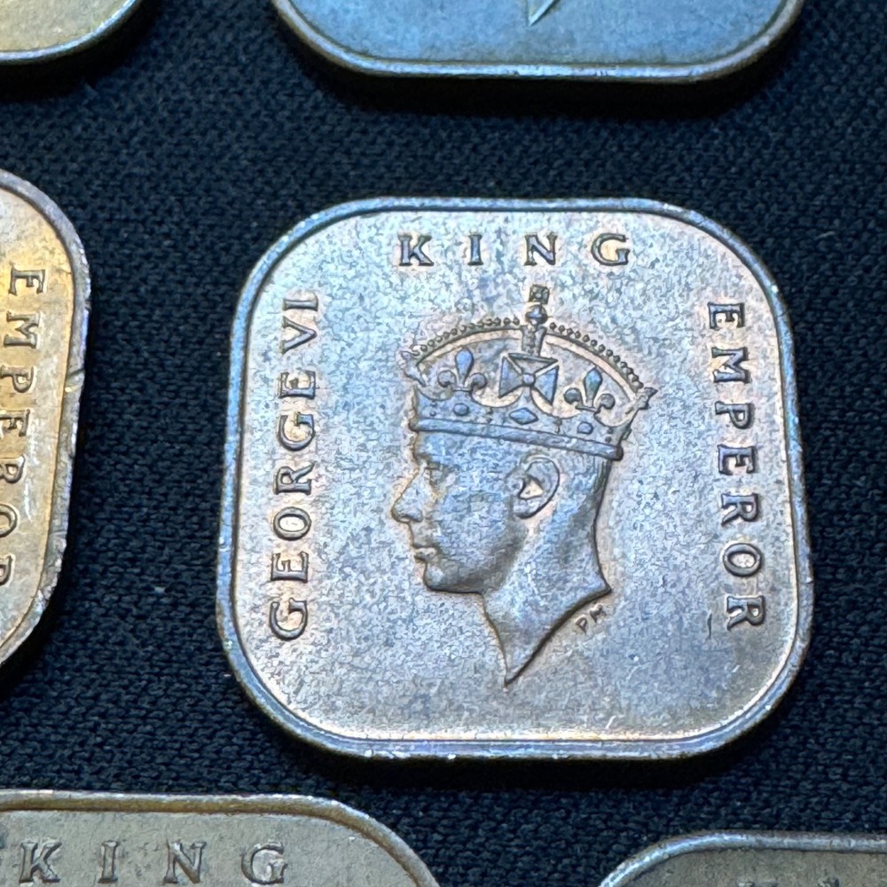 1940 - 1945 Malaya 1 cent collection - Some Uncirculated