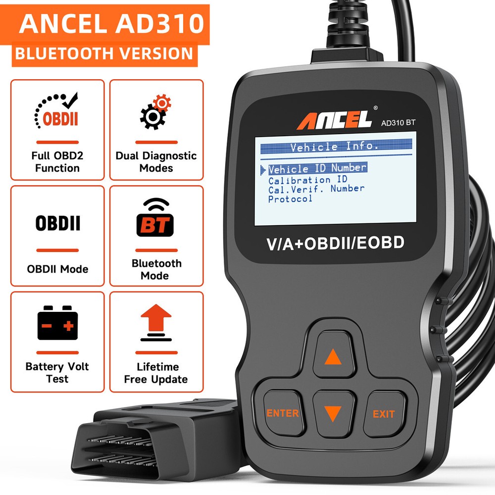 Bluetooth Code Reader Car Engine OBD2 Scanner Battery Test Diagnostic Scan Tool