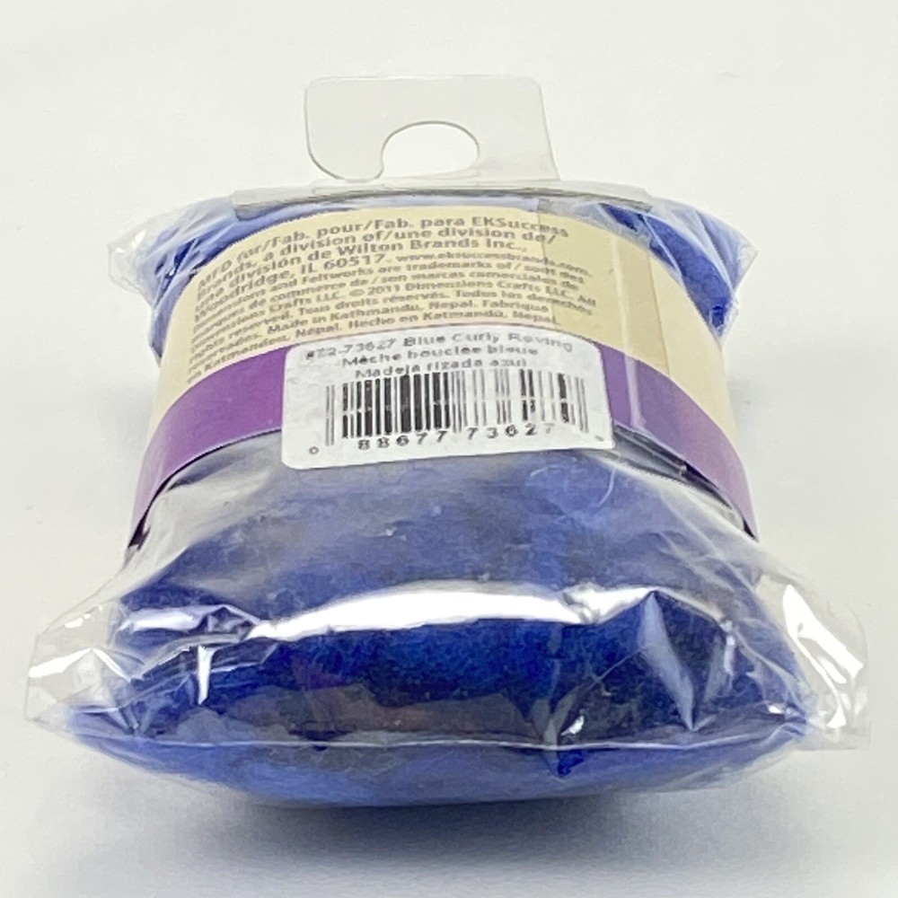 Dimensions Feltworks Blue Curly Roving - .25 ounces