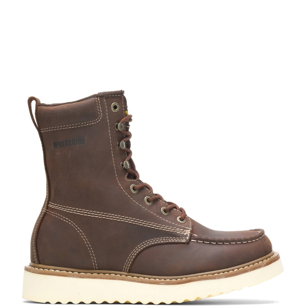 Wolverine Men Loader 8" Wedge Boot Work Shoes Leather