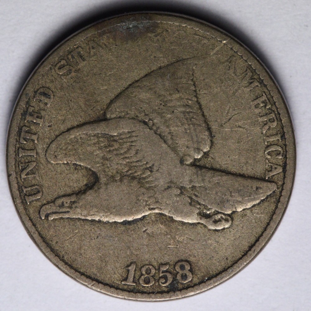 1858 LL Flying Eagle Cent Penny FINE+ E120 UAVNM