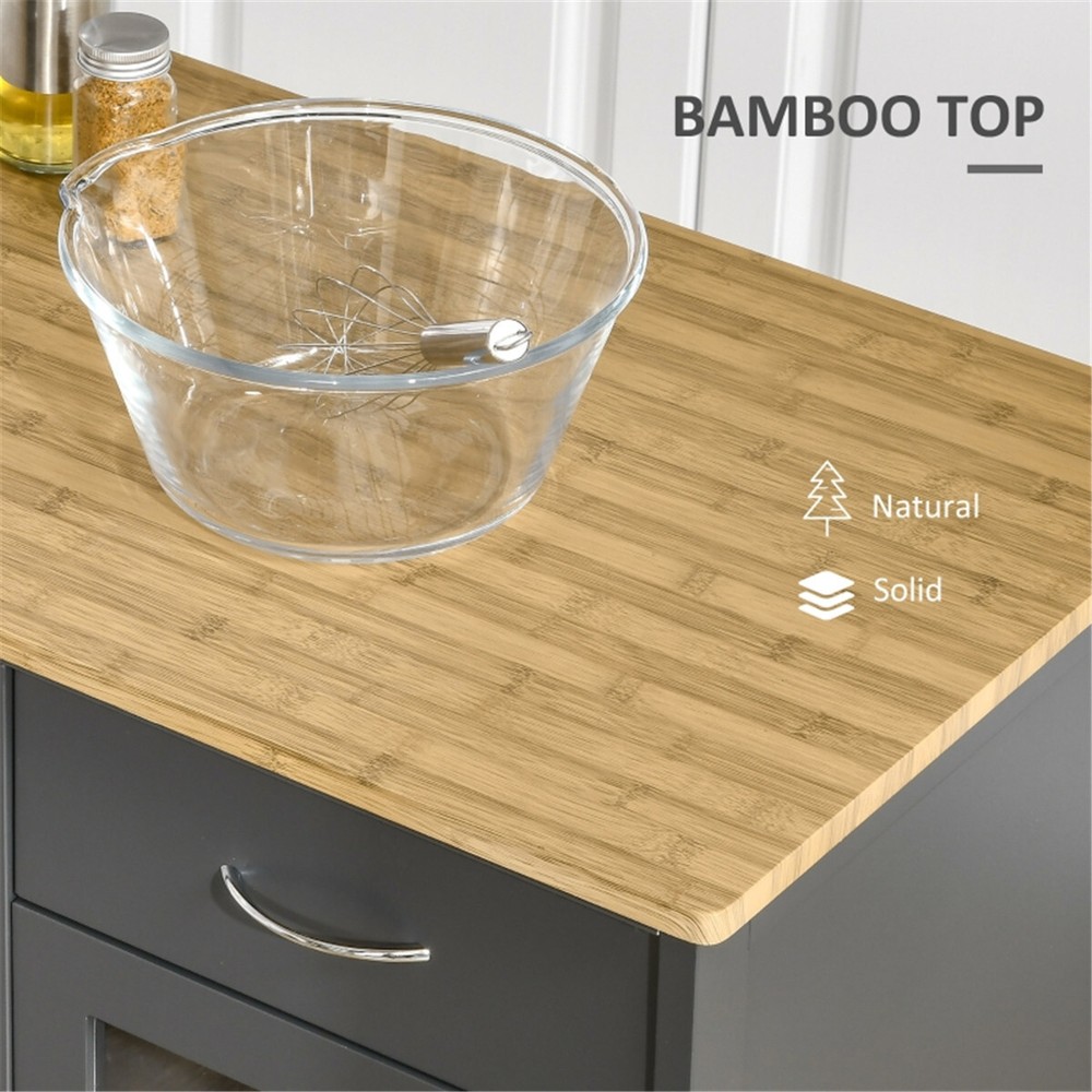 Kitchen Sideboard Storage Cabinet Coffee Bar Cabinet Grey