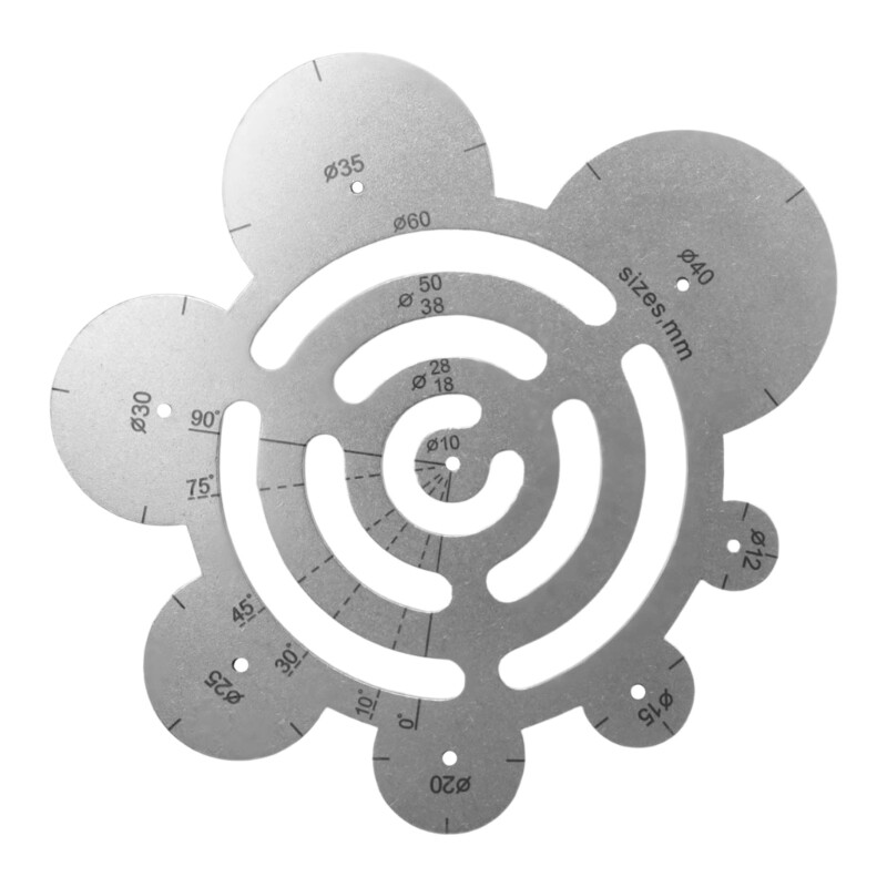 Round Ruler Template Tool Leathers Corner Cutting Ruler